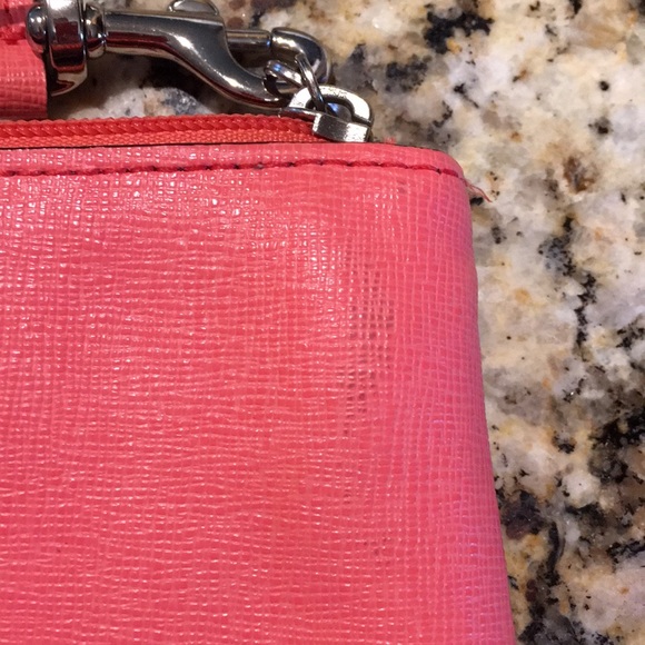 Coach saffiano wristlet in coral - Picture 5 of 6